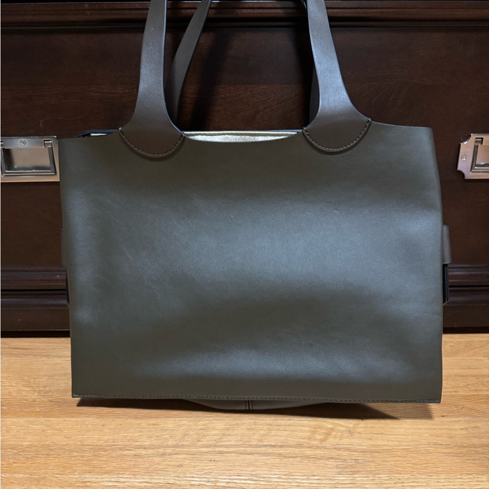 Nine West Handbag Triple Compartment With Zipper - Dark Taupe - New without Tags
